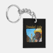 Cuba - Trinidad Cubaanse sigaar kunst Sleutelhanger (Voorkant Links)