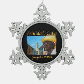 Cuba - Trinidad Cubaanse sigaar kunst Tin Sneeuwvlok Ornament (Voorkant)