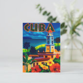 Cuba, tropisch eiland, stadstoren, , reizen briefkaart (Staand voorkant)