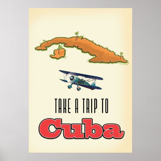Cuba vakantieposter poster (Voorkant)