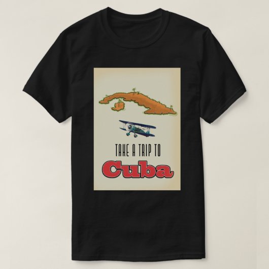 Cuba vakantieposter t-shirt (Design voorkant)