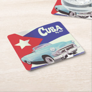 Cuba vanuit de lucht kartonnen onderzetters