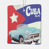 Cuba vanuit de lucht keramisch ornament (Links)