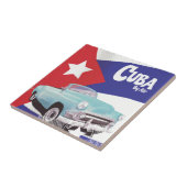 Cuba vanuit de lucht tegeltje (Zijkant)