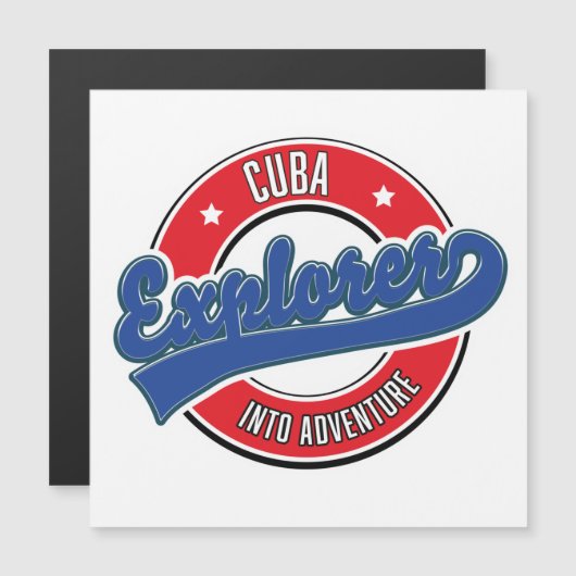 Cuba-verkenner in avontuurlijke logo (Voorkant / Achterkant)