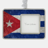 Cuba Verzilverd Omlijst Ornament (Voorkant)