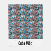 Cuba Vibe Personalized Fleece Blanket (Voorkant)