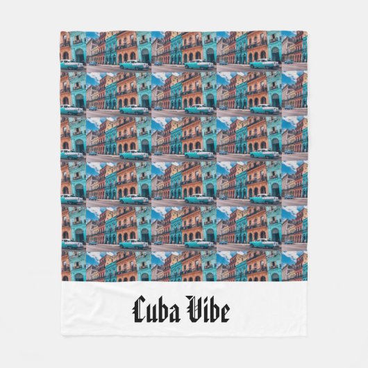  Cuba Vibe Personalized Fleece Blanket (Voorkant)