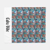 Cuba Vibe Personalized Fleece Blanket (Voorkant (Horizontaal))
