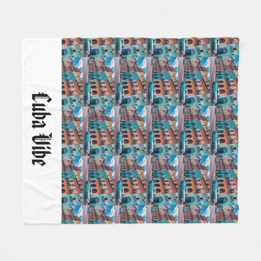  Cuba Vibe Personalized Fleece Blanket (Voorkant (Horizontaal))