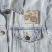 Cuba Vierkante Button 5,1 Cm (In situ)