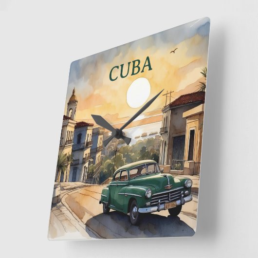 Cuba Vierkante Klok (Hoek)