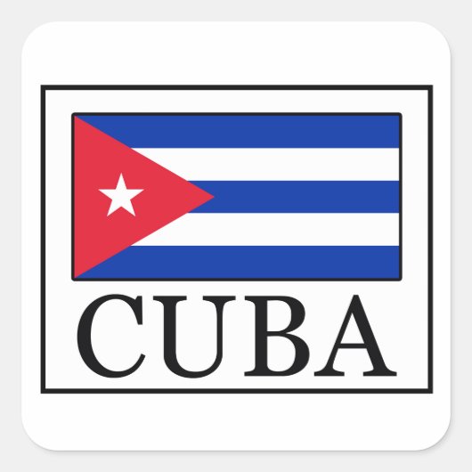 Cuba Vierkante Sticker (Voorkant)