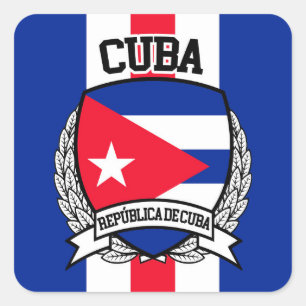 Cuba Vierkante Sticker