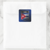 Cuba Vierkante Sticker (Tas)