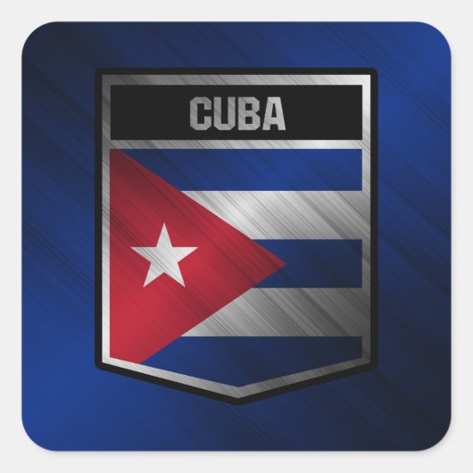 Cuba Vierkante Sticker (Voorkant)