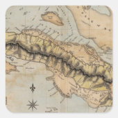 Cuba Vierkante Sticker (Voorkant)