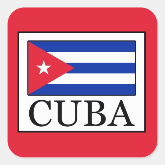 Cuba Vierkante Sticker (Voorkant)