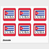 Cuba Vierkante Sticker (Vel)