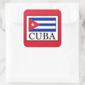 Cuba Vierkante Sticker (Tas)