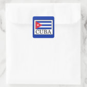 Cuba Vierkante Sticker (Tas)