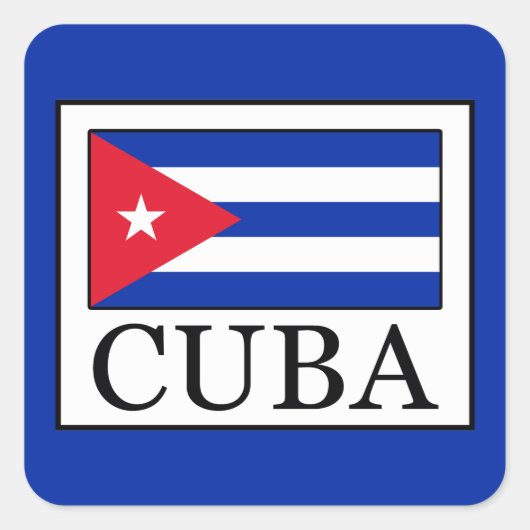Cuba Vierkante Sticker (Voorkant)