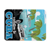 Cuba vintage auto reisposter magneet (Horizontaal)