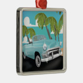Cuba vintage auto reisposter metalen ornament (Rechts)