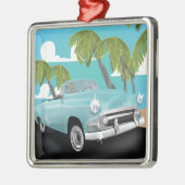 Cuba vintage auto reisposter metalen ornament (Links)