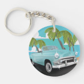 Cuba vintage auto reisposter sleutelhanger (Voorkant)