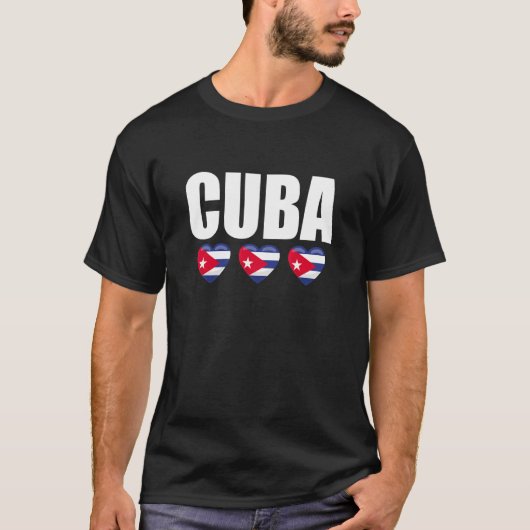 Cuba Vintage Cuban Flag T-shirt (Voorkant)