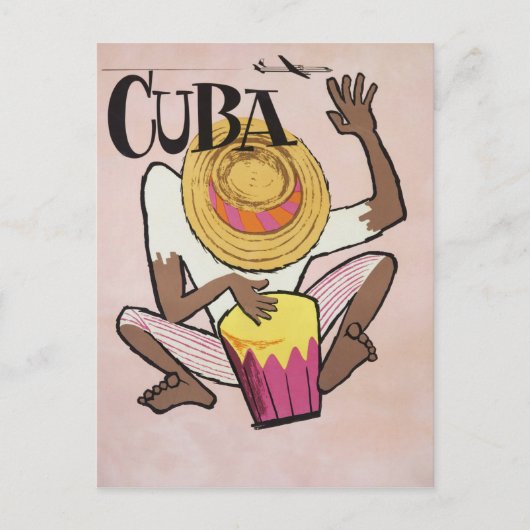 Cuba, vintage reis briefkaart (Voorkant)