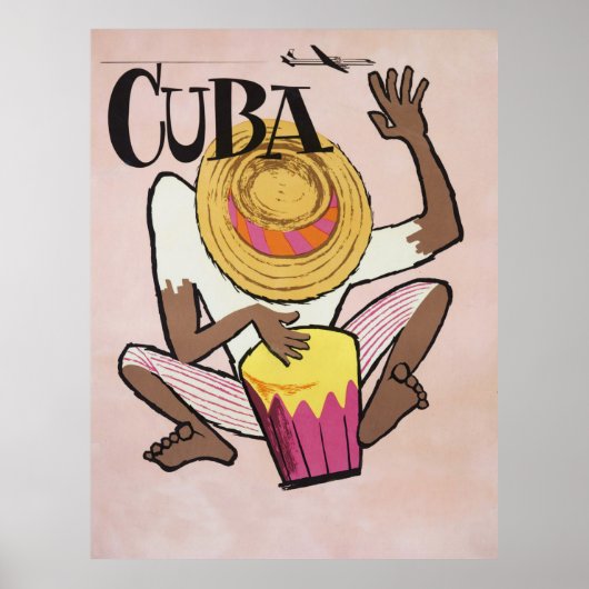 Cuba, vintage reis poster (Voorkant)