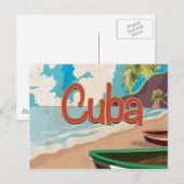 Cuba vintage reisposter briefkaart (Voorkant / Achterkant)