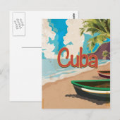 Cuba vintage reisposter briefkaart (Voorkant / Achterkant)