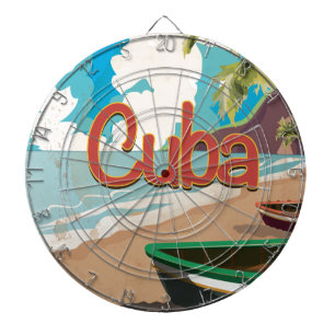 Cuba Vintage Reisposter Dartbord