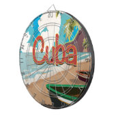 Cuba Vintage Reisposter Dartbord (Voorkant Rechts)