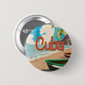 Cuba Vintage Reisposter Ronde Button 5,7 Cm (Voorkant /achterkant)