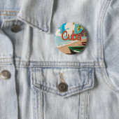 Cuba Vintage Reisposter Ronde Button 5,7 Cm (In situ)