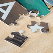Cuba vintage retro Reisprent Legpuzzel (Zijkant)