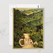 Cuba Vintage Travel Briefkaart (Voorkant / Achterkant)