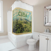 Cuba Vintage Travel Douchegordijn (In situ)