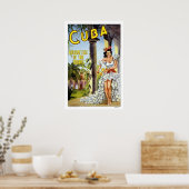 Cuba Vintage Travel Poster (Keuken)