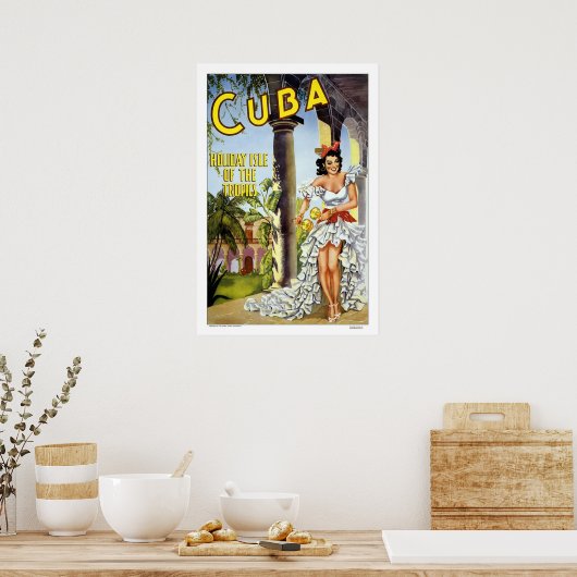 Cuba Vintage Travel Poster (Keuken)