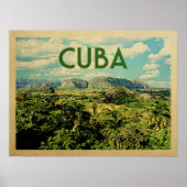 Cuba Vintage Travel Poster (Voorkant)