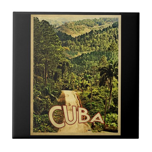 Cuba Vintage Travel Tegeltje (Voorkant)