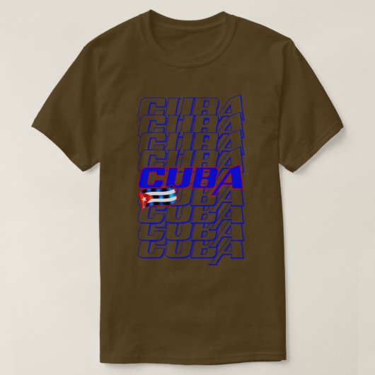 Cuba Vlag 2 T-shirt (Design voorkant)