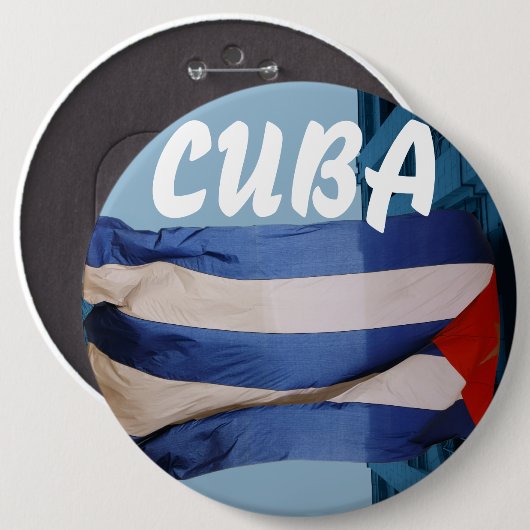 Cuba vlag badge ronde button 6,0 cm (Voorkant /achterkant)