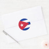 Cuba Vlag CU Ronde Sticker (Envelop)