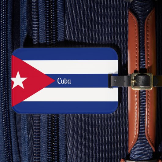 Cuba, vlag Cuba Bagagelabel (Voorkant Insitu 4)